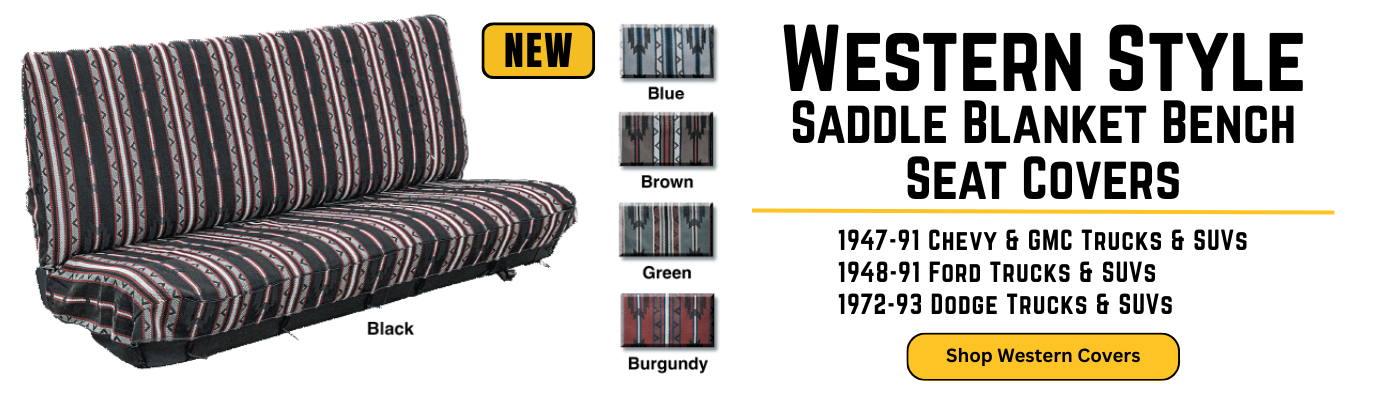 Western Style Saddle Blanket Bench Seat Covers